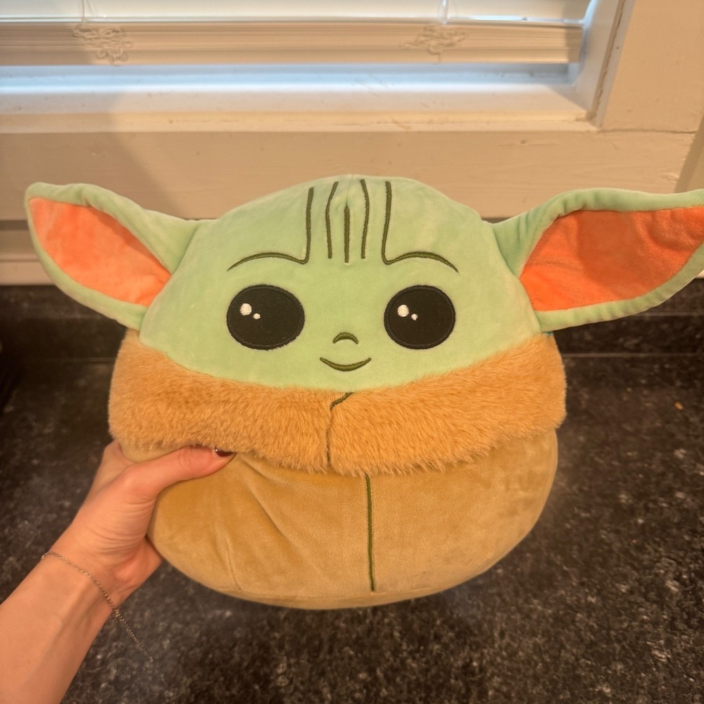 Star Wars Baby Yoda Grogu Medium Sized Squishmallow Soft Cuddle Plush